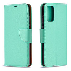 Custodia Portafoglio In Pelle Cover con Supporto B06F per Samsung Galaxy Note 20 5G Verde