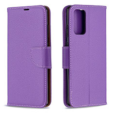 Custodia Portafoglio In Pelle Cover con Supporto B06F per Samsung Galaxy Note 20 5G Viola