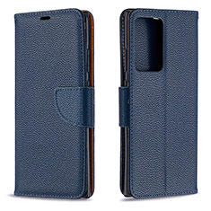 Custodia Portafoglio In Pelle Cover con Supporto B06F per Samsung Galaxy Note 20 Ultra 5G Blu