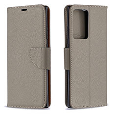 Custodia Portafoglio In Pelle Cover con Supporto B06F per Samsung Galaxy Note 20 Ultra 5G Grigio