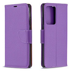 Custodia Portafoglio In Pelle Cover con Supporto B06F per Samsung Galaxy Note 20 Ultra 5G Viola