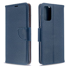 Custodia Portafoglio In Pelle Cover con Supporto B06F per Samsung Galaxy S20 5G Blu