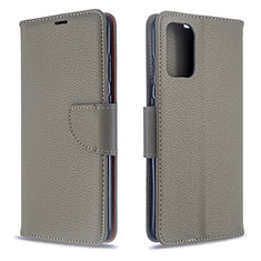 Custodia Portafoglio In Pelle Cover con Supporto B06F per Samsung Galaxy S20 5G Grigio