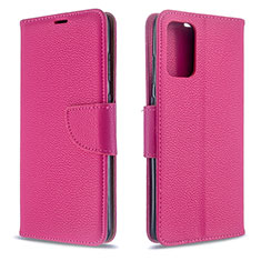 Custodia Portafoglio In Pelle Cover con Supporto B06F per Samsung Galaxy S20 5G Rosa Caldo