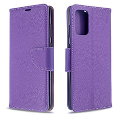 Custodia Portafoglio In Pelle Cover con Supporto B06F per Samsung Galaxy S20 5G Viola
