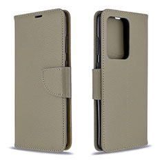 Custodia Portafoglio In Pelle Cover con Supporto B06F per Samsung Galaxy S20 Plus 5G Grigio