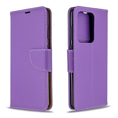 Custodia Portafoglio In Pelle Cover con Supporto B06F per Samsung Galaxy S20 Plus Viola