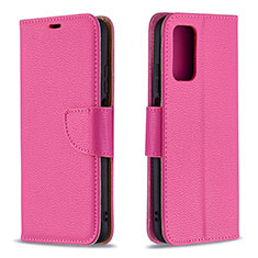 Custodia Portafoglio In Pelle Cover con Supporto B06F per Xiaomi Poco M3 Rosa Caldo