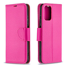 Custodia Portafoglio In Pelle Cover con Supporto B06F per Xiaomi Poco M5S Rosa Caldo