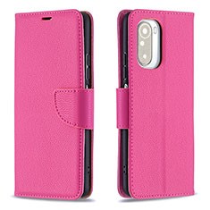 Custodia Portafoglio In Pelle Cover con Supporto B06F per Xiaomi Redmi K40 Pro 5G Rosa Caldo