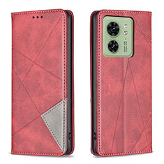 Custodia Portafoglio In Pelle Cover con Supporto B07F per Motorola Moto Edge (2023) 5G Rosso