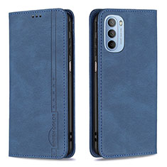 Custodia Portafoglio In Pelle Cover con Supporto B07F per Motorola Moto G31 Blu