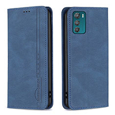 Custodia Portafoglio In Pelle Cover con Supporto B07F per Motorola Moto G42 Blu