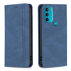 Custodia Portafoglio In Pelle Cover con Supporto B07F per Motorola Moto G71 5G Blu