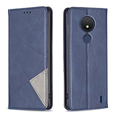 Custodia Portafoglio In Pelle Cover con Supporto B07F per Nokia C21 Blu