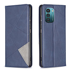 Custodia Portafoglio In Pelle Cover con Supporto B07F per Nokia G11 Blu