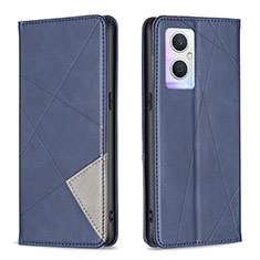 Custodia Portafoglio In Pelle Cover con Supporto B07F per OnePlus Nord N20 5G Blu