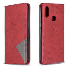 Custodia Portafoglio In Pelle Cover con Supporto B07F per Samsung Galaxy A10s Rosso