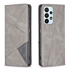 Custodia Portafoglio In Pelle Cover con Supporto B07F per Samsung Galaxy A23 5G Grigio