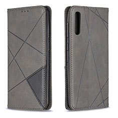 Custodia Portafoglio In Pelle Cover con Supporto B07F per Samsung Galaxy A30S Grigio