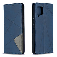 Custodia Portafoglio In Pelle Cover con Supporto B07F per Samsung Galaxy A42 5G Blu