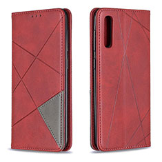 Custodia Portafoglio In Pelle Cover con Supporto B07F per Samsung Galaxy A50S Rosso