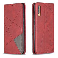 Custodia Portafoglio In Pelle Cover con Supporto B07F per Samsung Galaxy A70 Rosso