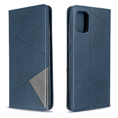 Custodia Portafoglio In Pelle Cover con Supporto B07F per Samsung Galaxy A71 4G A715 Blu