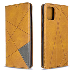 Custodia Portafoglio In Pelle Cover con Supporto B07F per Samsung Galaxy A71 4G A715 Marrone Chiaro