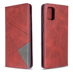 Custodia Portafoglio In Pelle Cover con Supporto B07F per Samsung Galaxy A71 4G A715 Rosso