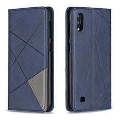 Custodia Portafoglio In Pelle Cover con Supporto B07F per Samsung Galaxy M10 Blu