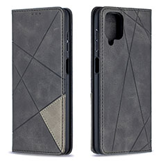 Custodia Portafoglio In Pelle Cover con Supporto B07F per Samsung Galaxy M12 Nero