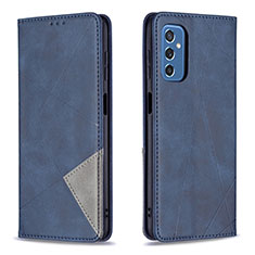 Custodia Portafoglio In Pelle Cover con Supporto B07F per Samsung Galaxy M52 5G Blu