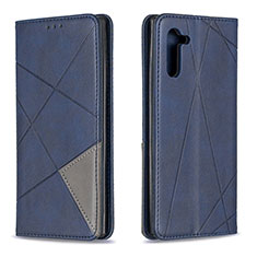 Custodia Portafoglio In Pelle Cover con Supporto B07F per Samsung Galaxy Note 10 5G Blu