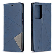 Custodia Portafoglio In Pelle Cover con Supporto B07F per Samsung Galaxy Note 20 Ultra 5G Blu