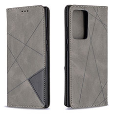 Custodia Portafoglio In Pelle Cover con Supporto B07F per Samsung Galaxy Note 20 Ultra 5G Grigio