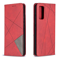 Custodia Portafoglio In Pelle Cover con Supporto B07F per Samsung Galaxy S20 FE (2022) 5G Rosso