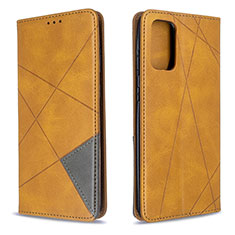 Custodia Portafoglio In Pelle Cover con Supporto B07F per Samsung Galaxy S20 Marrone Chiaro