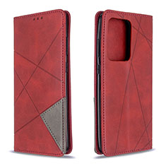Custodia Portafoglio In Pelle Cover con Supporto B07F per Samsung Galaxy S20 Plus 5G Rosso