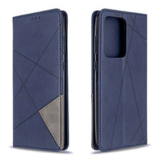 Custodia Portafoglio In Pelle Cover con Supporto B07F per Samsung Galaxy S20 Plus Blu