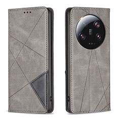 Custodia Portafoglio In Pelle Cover con Supporto B07F per Xiaomi Mi 13 Ultra 5G Grigio