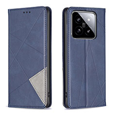 Custodia Portafoglio In Pelle Cover con Supporto B07F per Xiaomi Mi 14 5G Blu