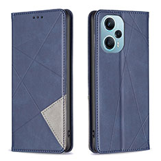 Custodia Portafoglio In Pelle Cover con Supporto B07F per Xiaomi Poco F5 5G Blu