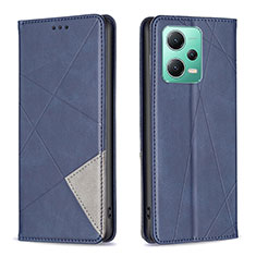 Custodia Portafoglio In Pelle Cover con Supporto B07F per Xiaomi Poco X5 5G Blu