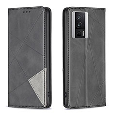 Custodia Portafoglio In Pelle Cover con Supporto B07F per Xiaomi Redmi K60 5G Nero