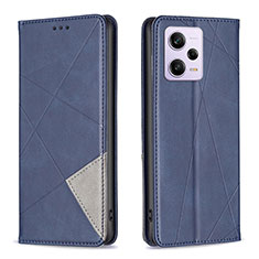 Custodia Portafoglio In Pelle Cover con Supporto B07F per Xiaomi Redmi Note 12 Pro 5G Blu