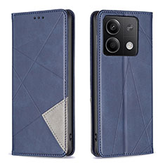 Custodia Portafoglio In Pelle Cover con Supporto B07F per Xiaomi Redmi Note 13 5G Blu