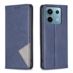 Custodia Portafoglio In Pelle Cover con Supporto B07F per Xiaomi Redmi Note 13 Pro 5G Blu