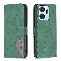 Custodia Portafoglio In Pelle Cover con Supporto B08F per Huawei Honor X7a Verde