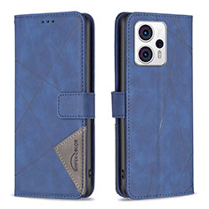 Custodia Portafoglio In Pelle Cover con Supporto B08F per Motorola Moto G13 Blu
